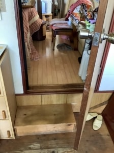 段差への手すり設置前